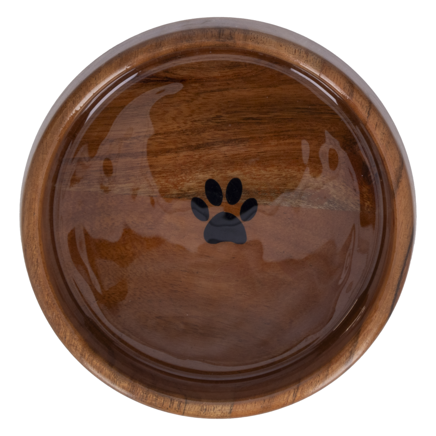 Plato Para Mascota De Madera Natural KUMAR Unidad