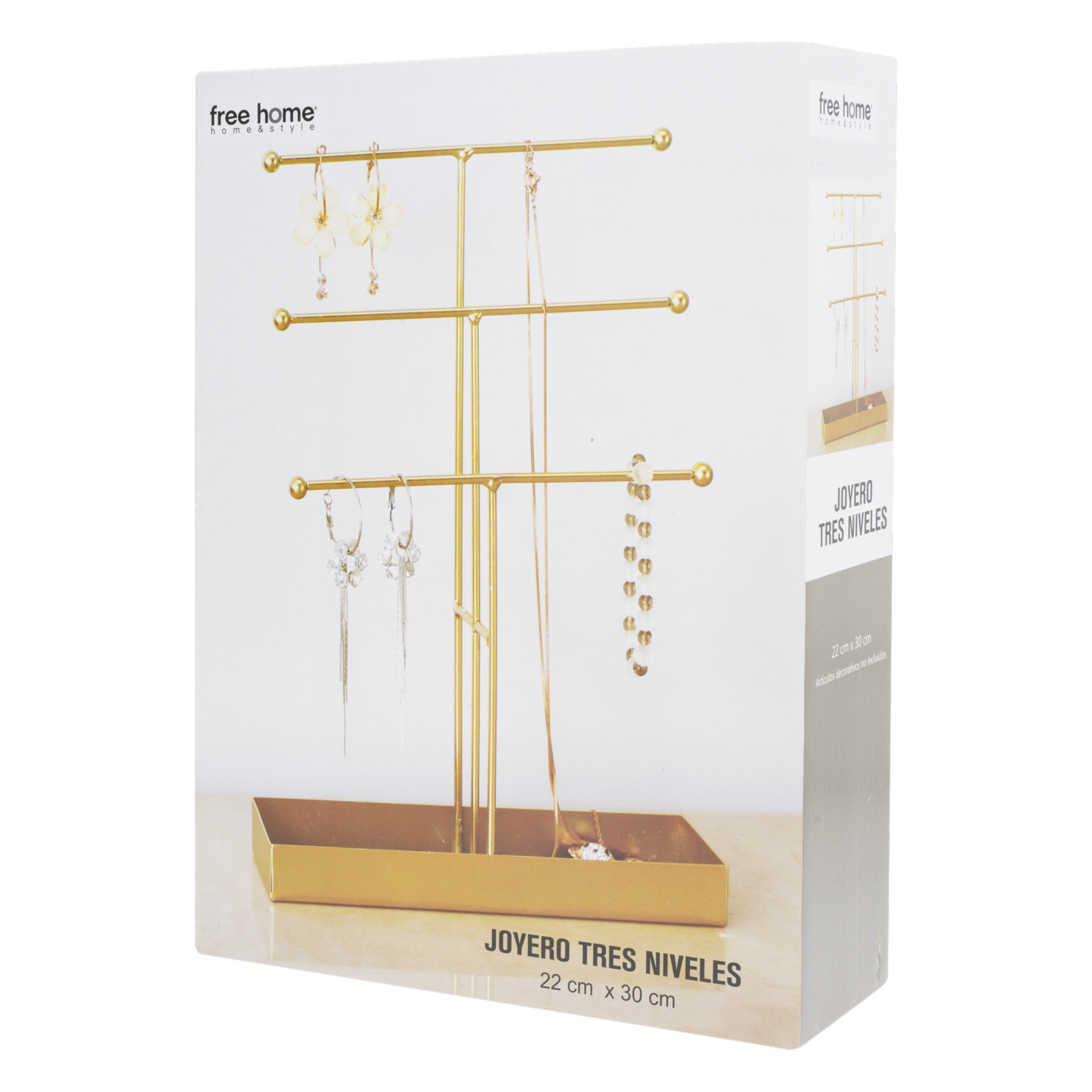 Joyero 3 Niveles FREE HOME 22X30 Cm