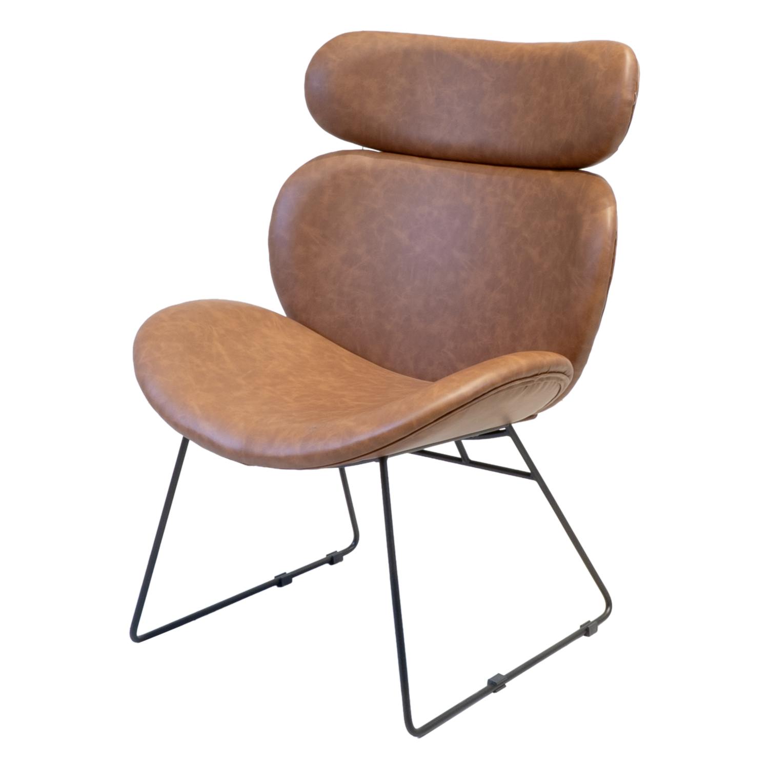Butaca Vintage Café Con Base Metálica FREE HOME Metal Y Textil