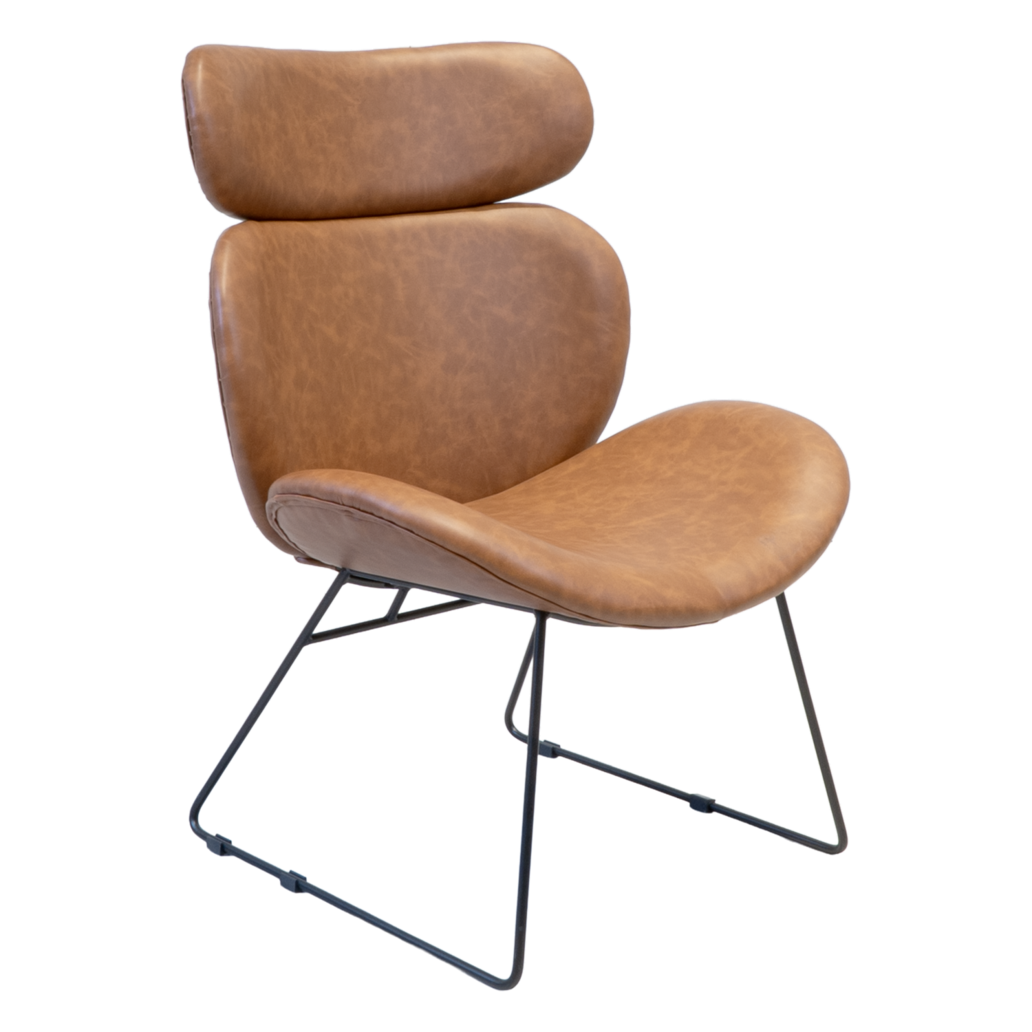 Butaca Vintage Café Con Base Metálica FREE HOME Metal Y Textil