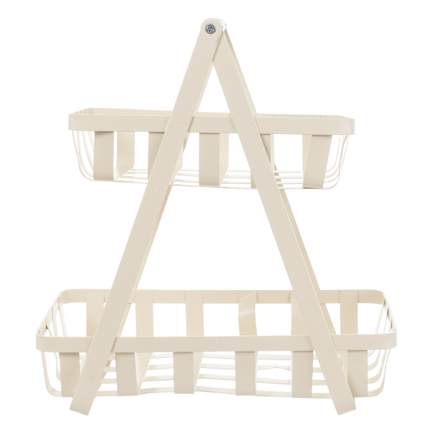 Cesta De Frutas 2 Niveles Con Asas De Madera FREE HOME 1 Pieza