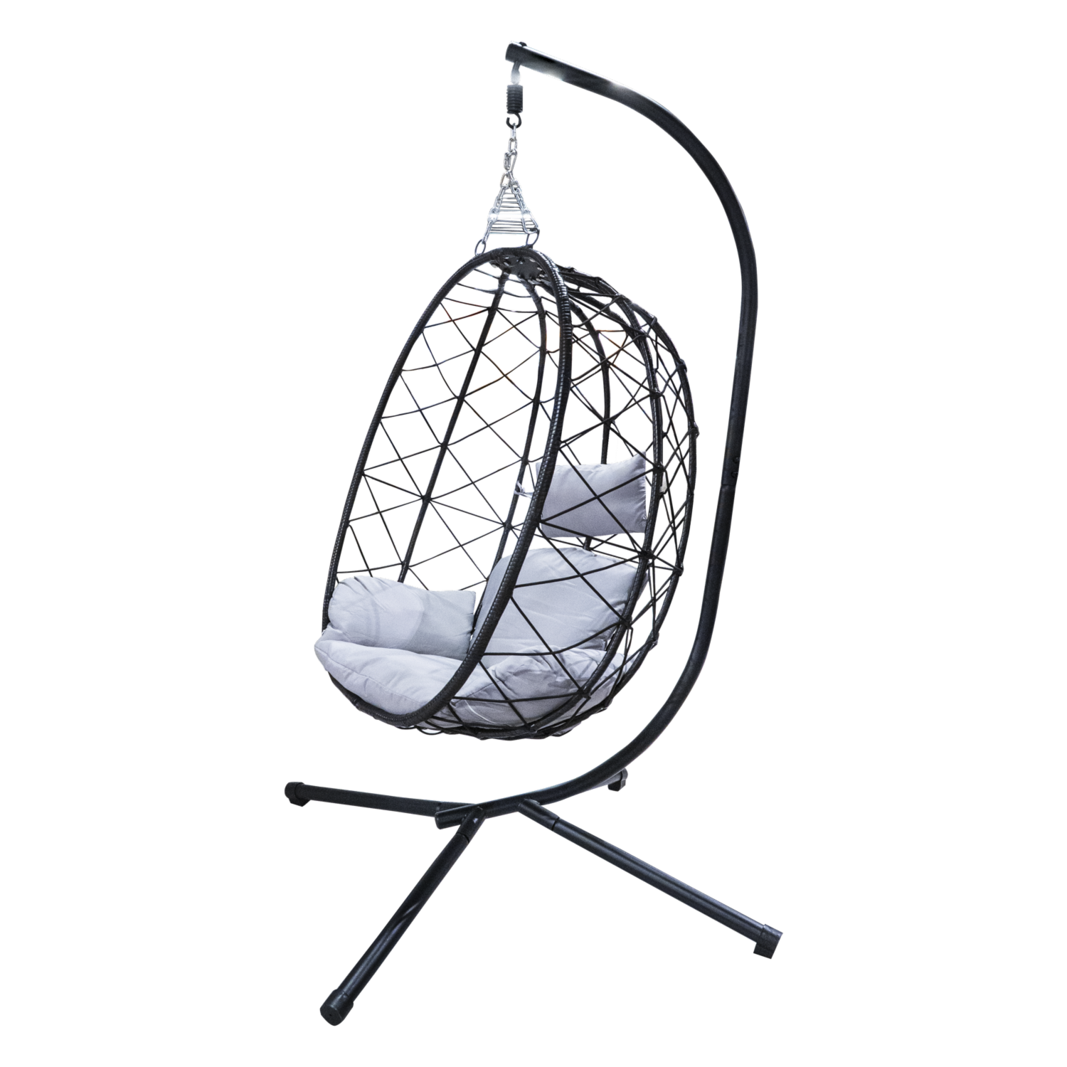 Silla Tipo Columpio Negra SKYLARK Textil Y Metal