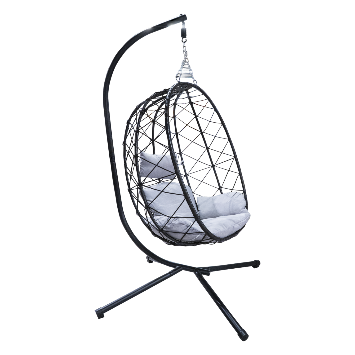 Silla Tipo Columpio Negra SKYLARK Textil Y Metal