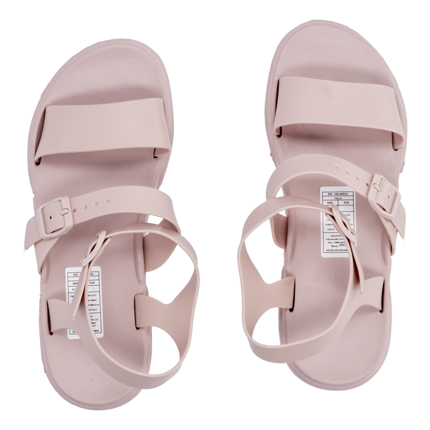 Sandalias Flat Con Correa Rosado XIRELLA 39/40