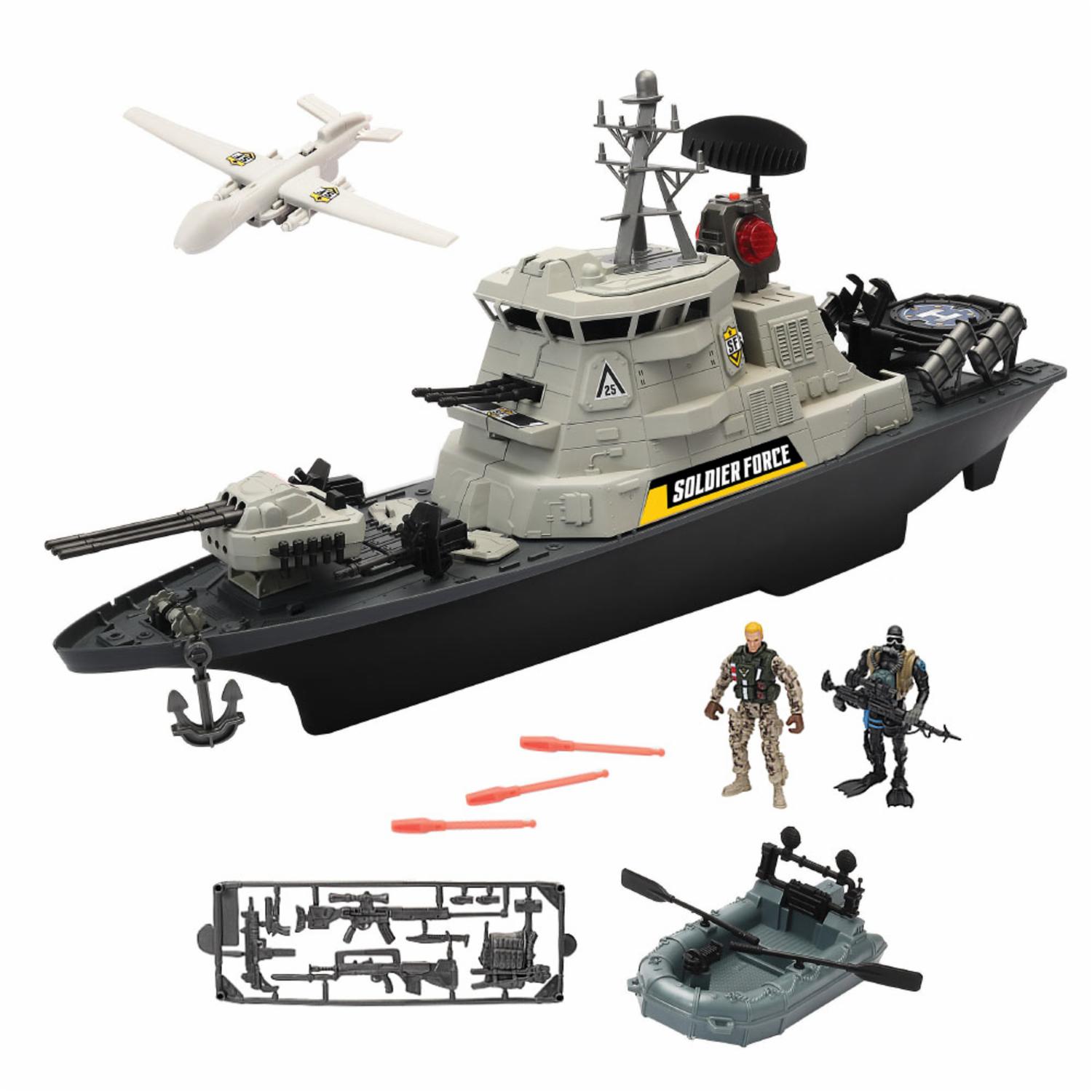 Set De Juego Barco De Guerra SOLDIER FORCE 9 Piezas