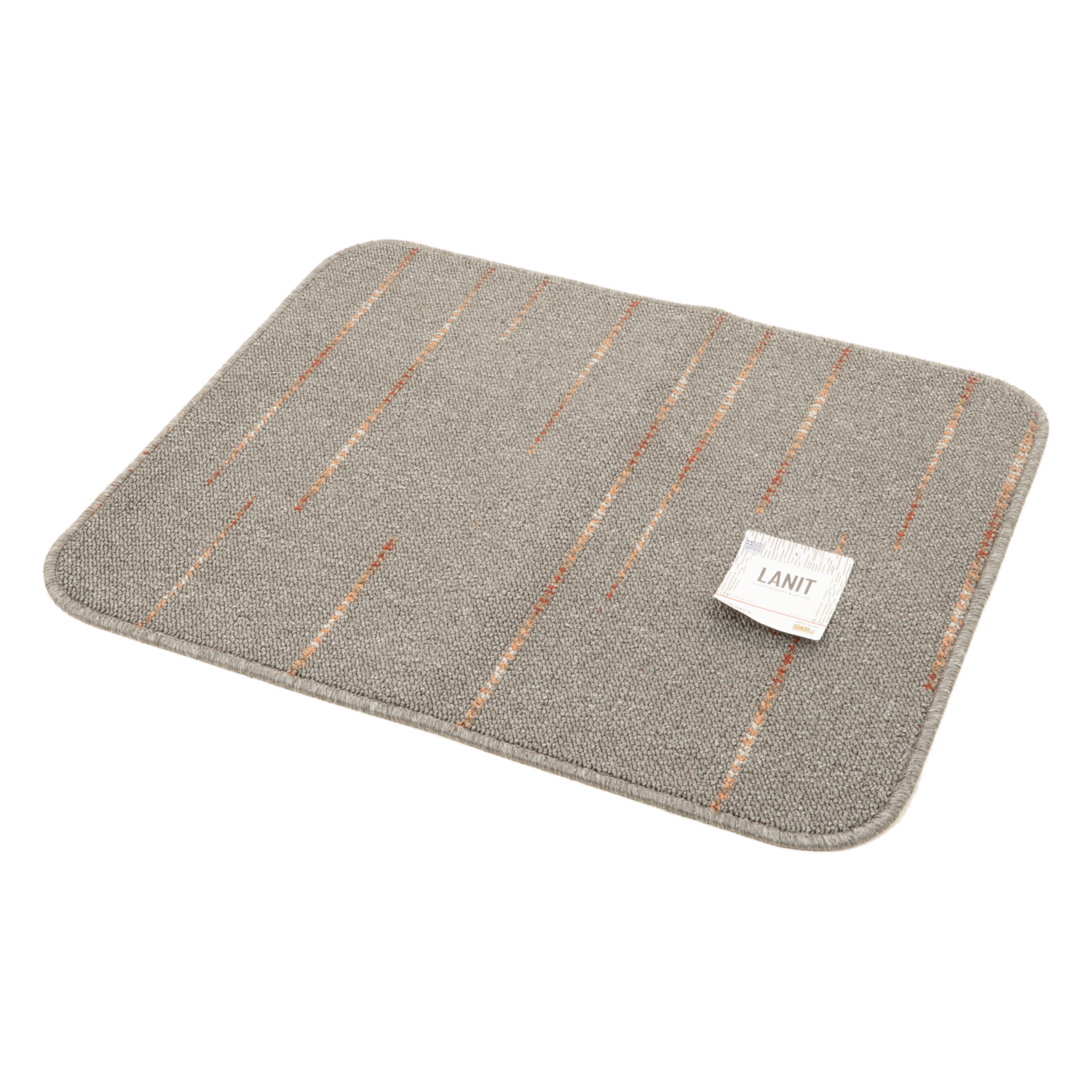 Alfombra De Área Lanit Rayas Degrade Gris Oscuro NIKOTEX 80X67 Cm
