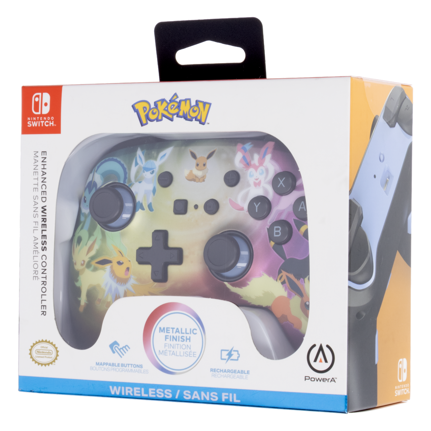 Control Para Nintendo Switch Eevee Evolutions Diseño Metalizado POWER A Enhanced Wireless