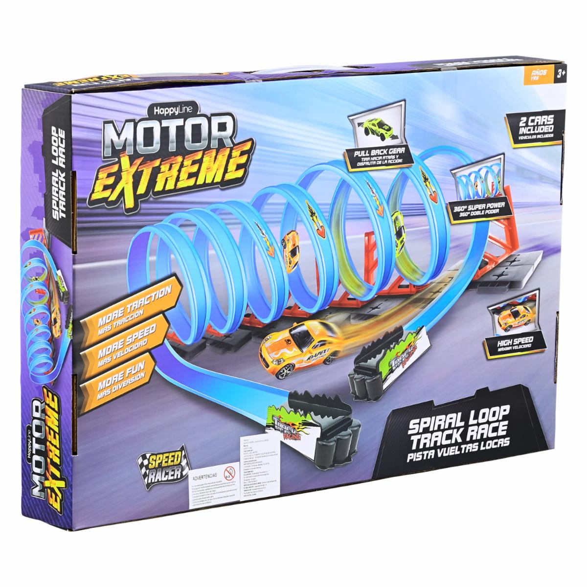 Pista Con Lanzador MOTOR EXTREME Incluye 2 Vehículos