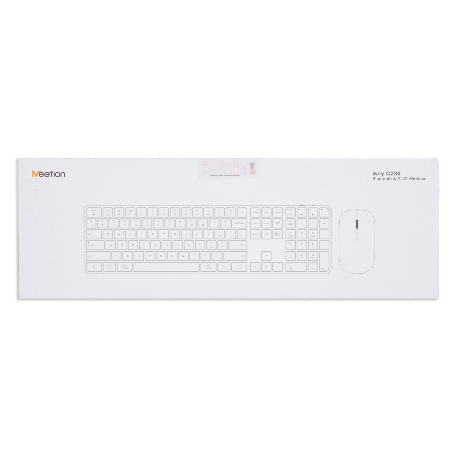 Teclado Y Mouse 2 En 1 Combo Ikey C230 Blanco MEETION