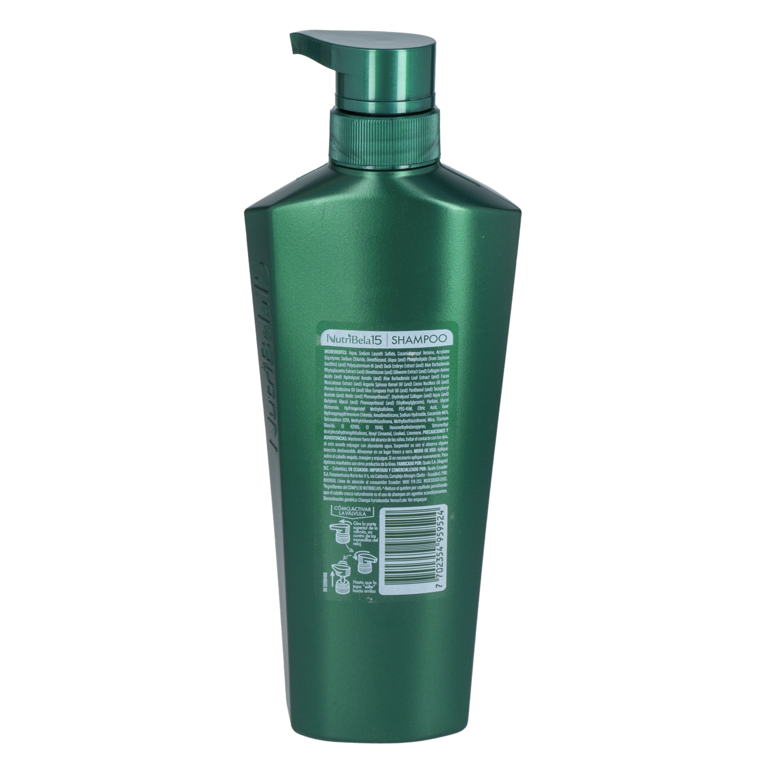 Shampoo De Cabello Biocolágeno Fuerza Y Crecimiento NUTRIBELA 400 Ml