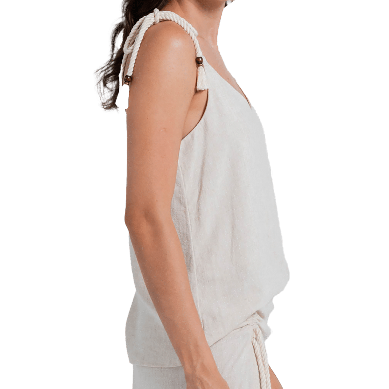 Blusa Tiras Delgadas Con Cordón Cuello En V ARKITECT