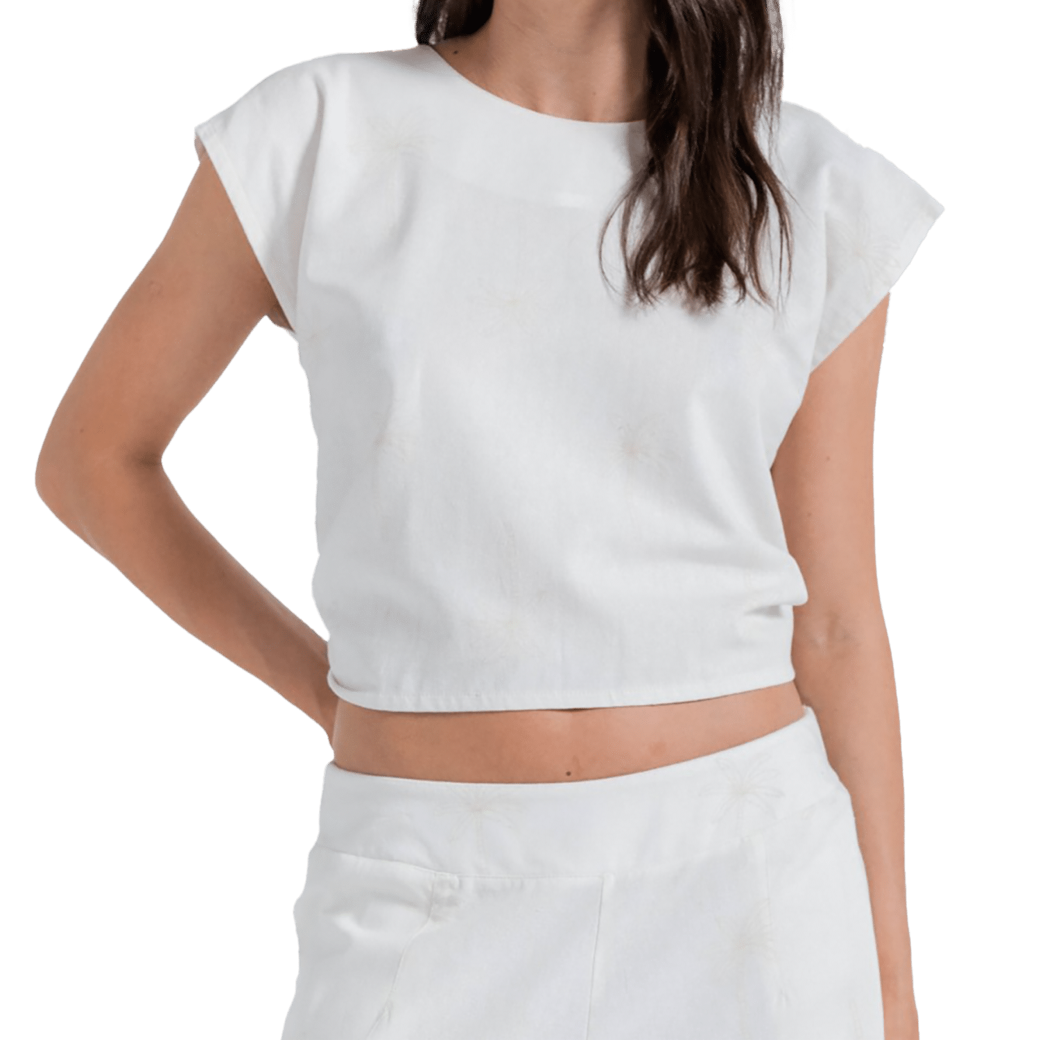 Blusa Mangas Cortas Cuello Redondo ARKITECT