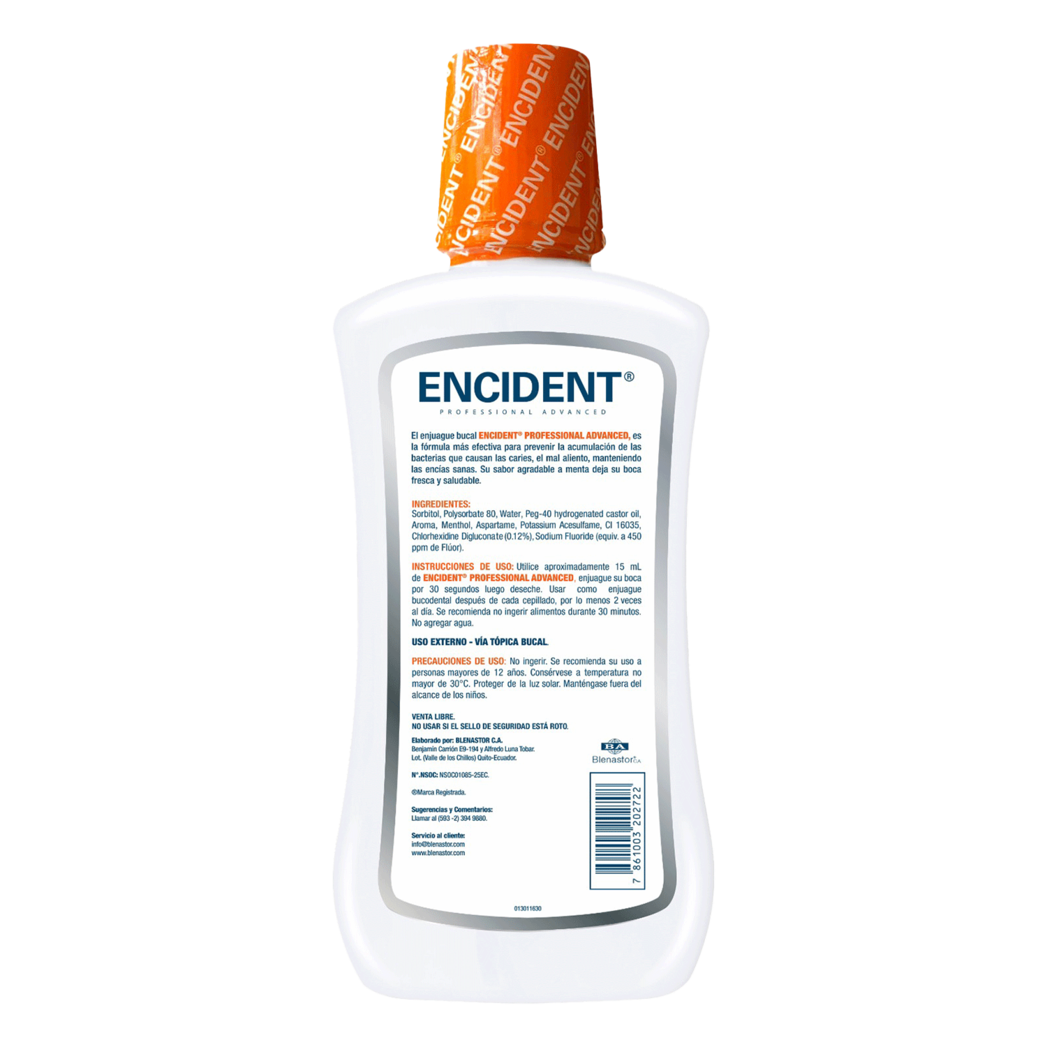Enjuague  Bucal Sin Alcohol Encías Sensibles ENCIDENT 300 Ml