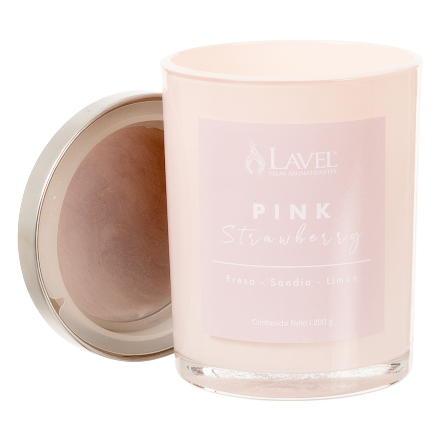 Vela Con Tapa Rose LAVEL 200 G