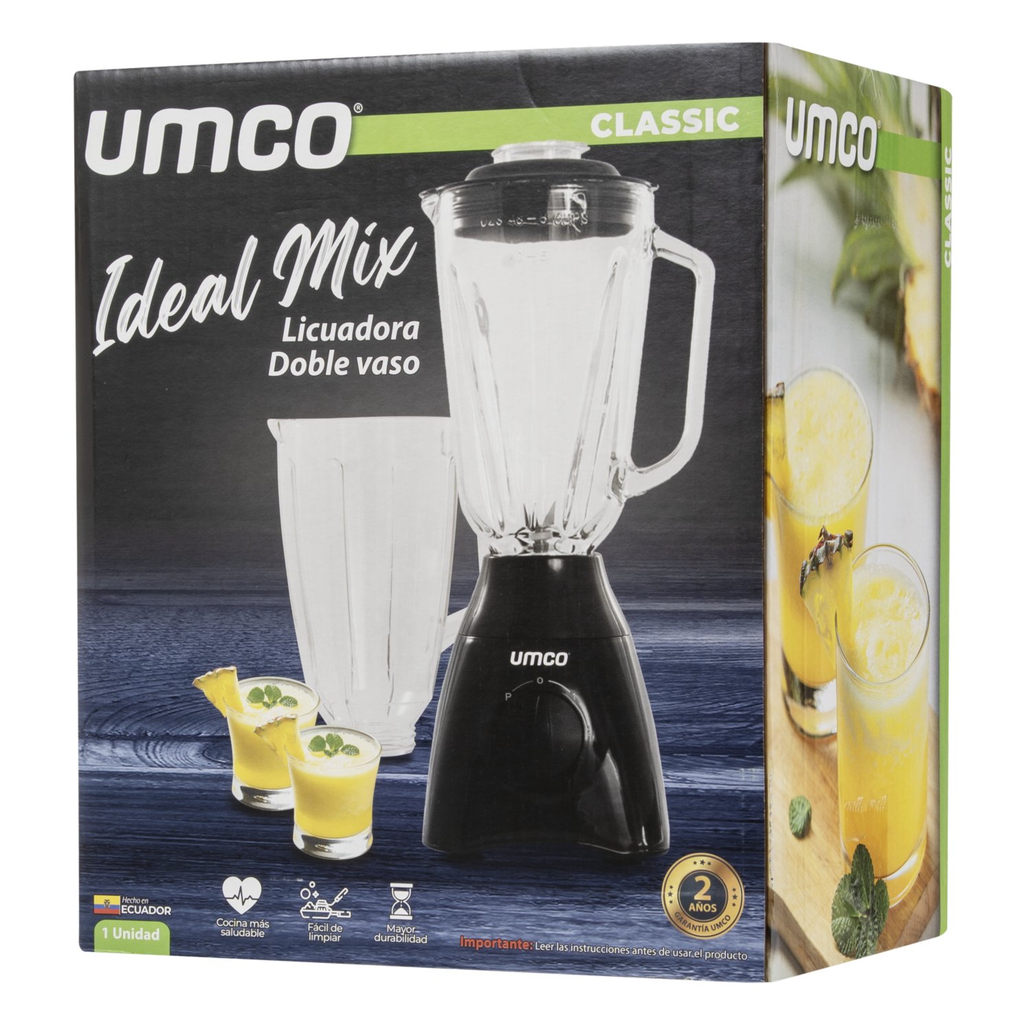 Licuadora Ideal Mix Rojo Doble Vaso UMCO 500 W