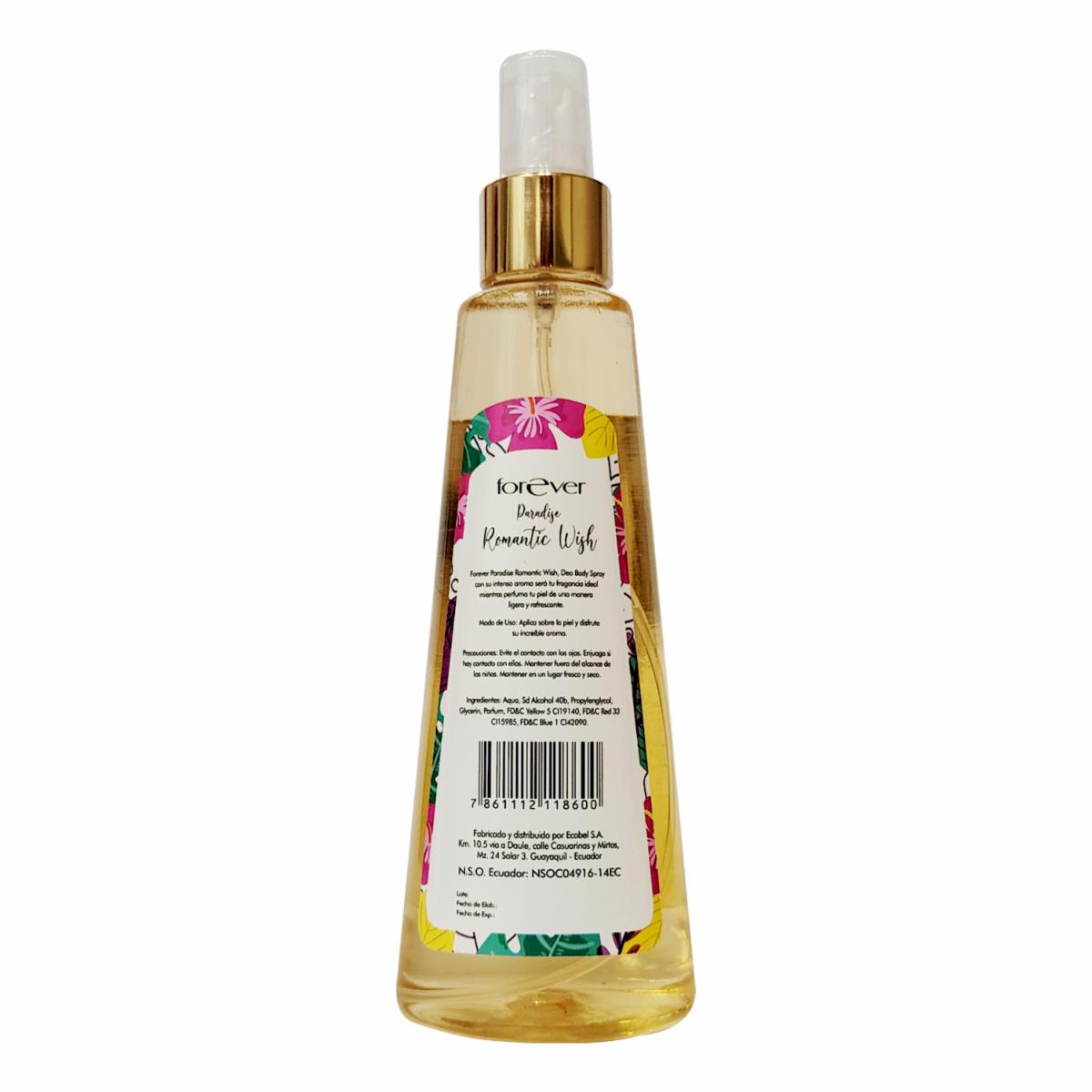 Body Splash Corporal Splash Romantic Wish FOREVER 250 Ml