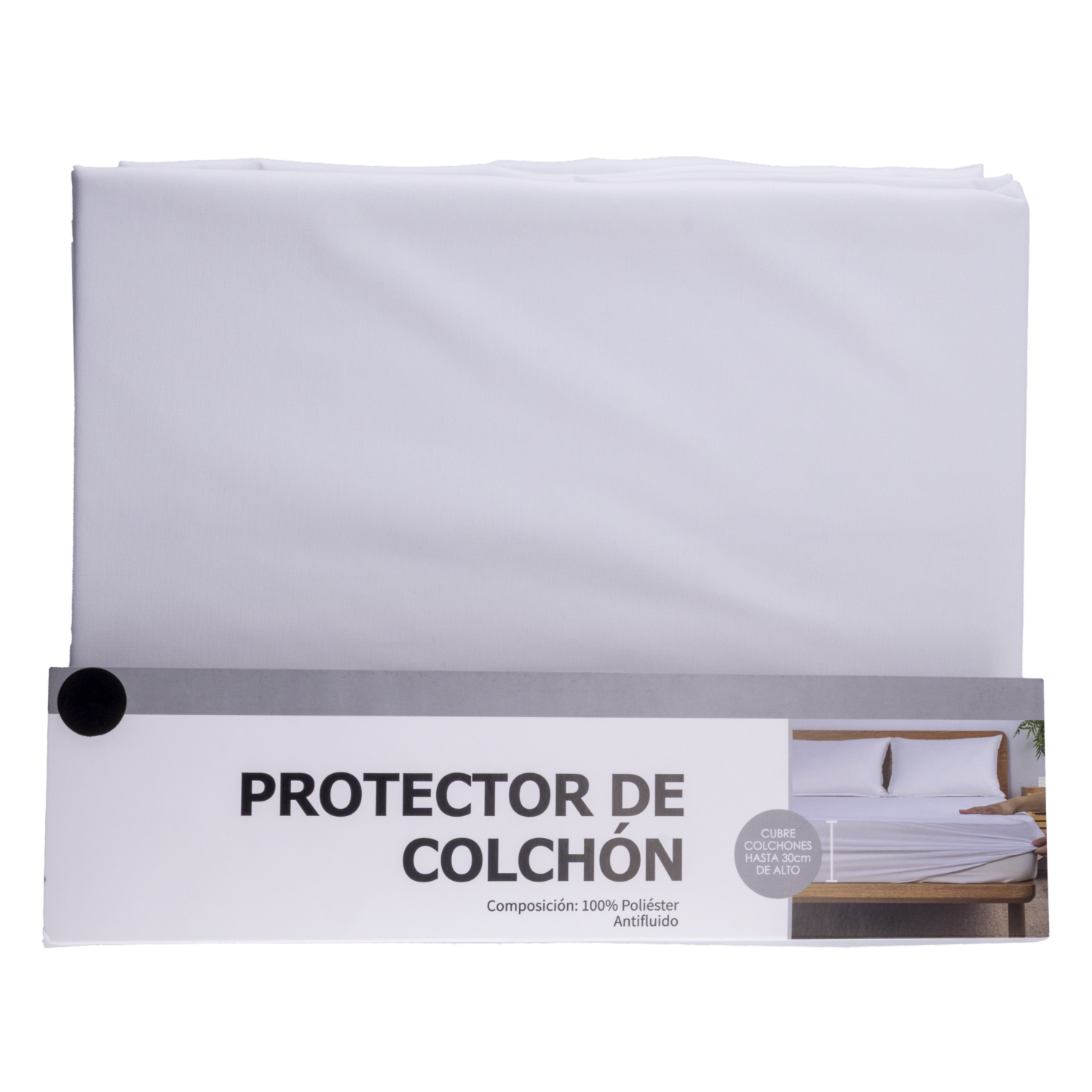 Protector De Colchón Antifluido Blanco MODERTEX 3 Plazas