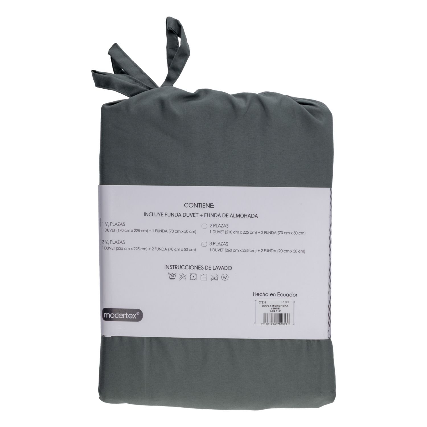 Duvet Microfibra Verde MODERTEX 2 1/2 Plazas