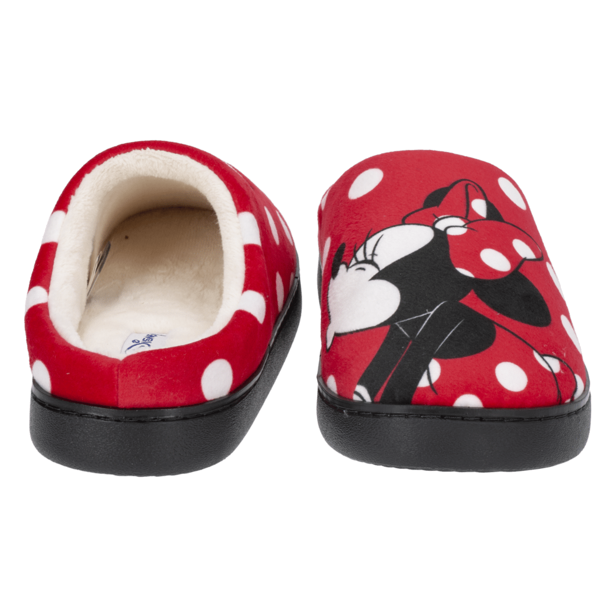 Pantuflas Capellada De Felpa Bordada  Mickey & Minnie Suela Antideslizante Y Confortable DISNEY