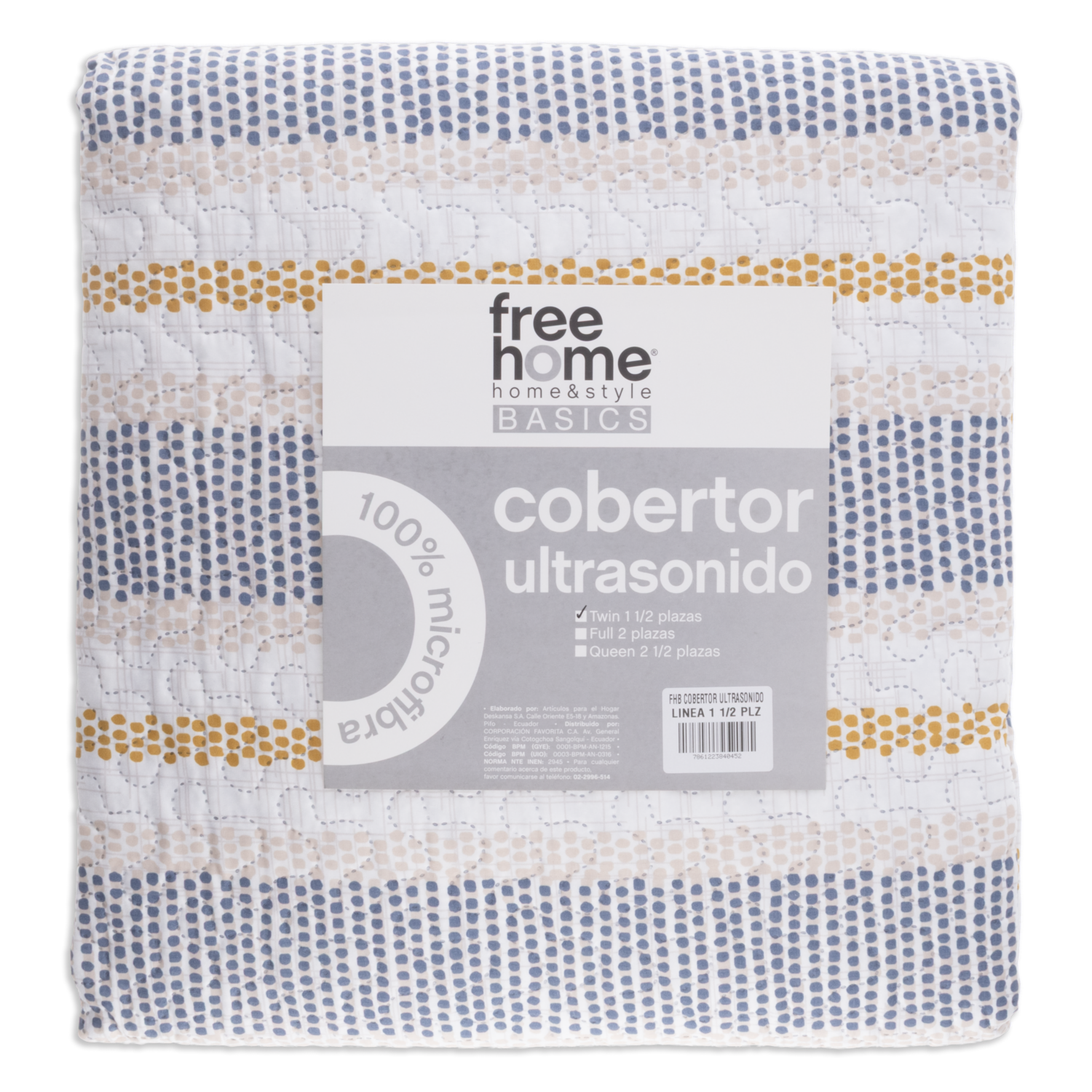 Cobertor Ultrasonido Líneas FREE HOME 1 1/2 Plazas