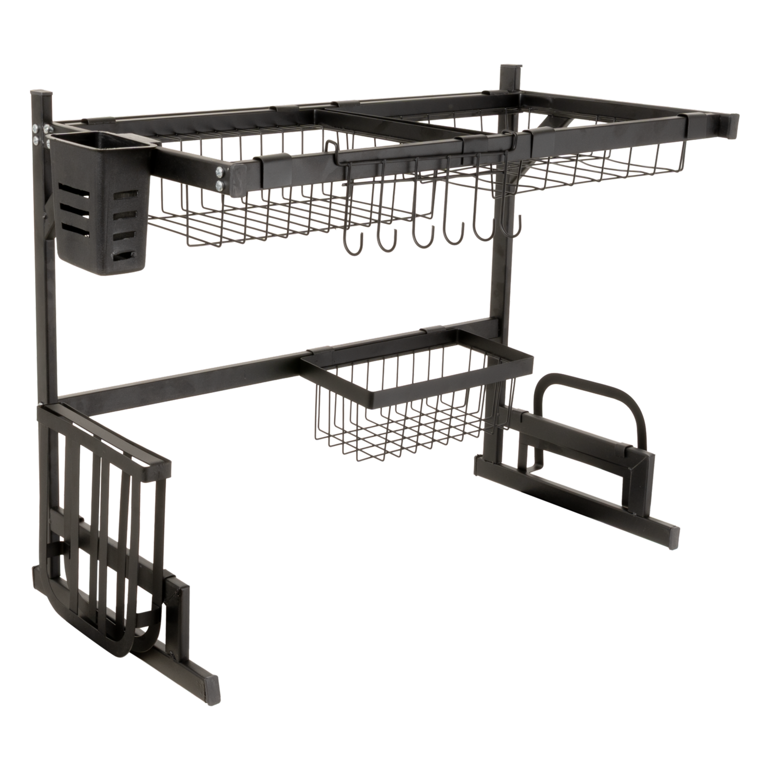 Escurridor Rack De Platos 1 Pozo Negro CELLTEX 64X52X34 Cm