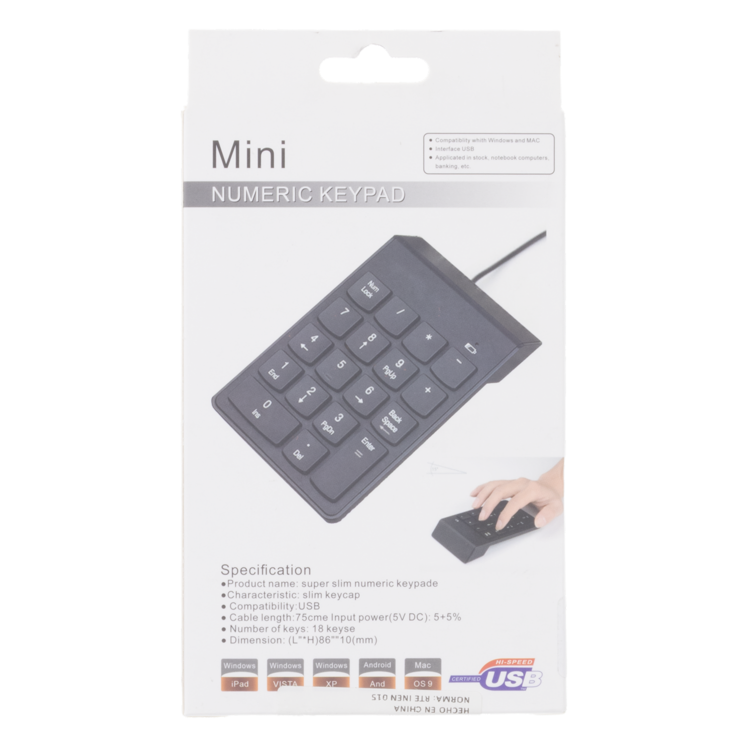 Teclado Numerico Wireless NITRON 2,4 Ghz