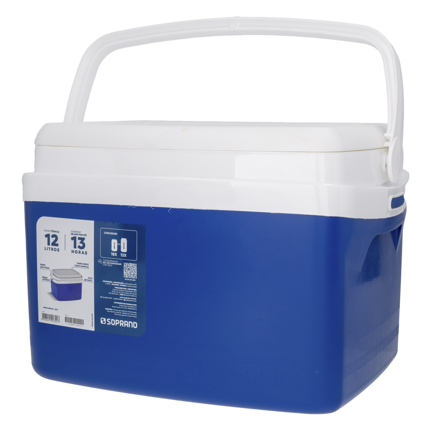 Hielera Tropical Azul SOPRANO 12 Litros