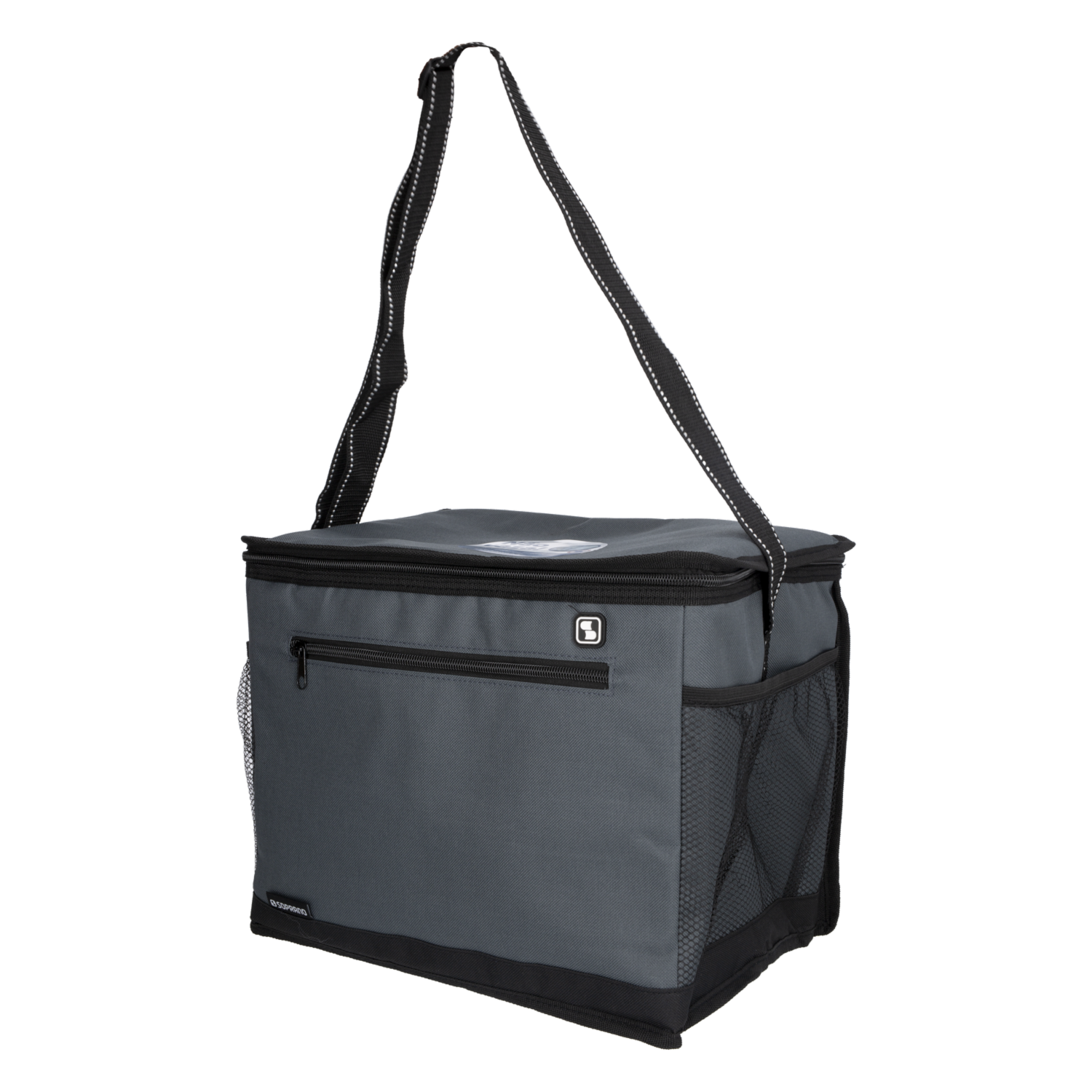 Bolso Térmico Tropical Negro Con Gris SOPRANO 12 Litros