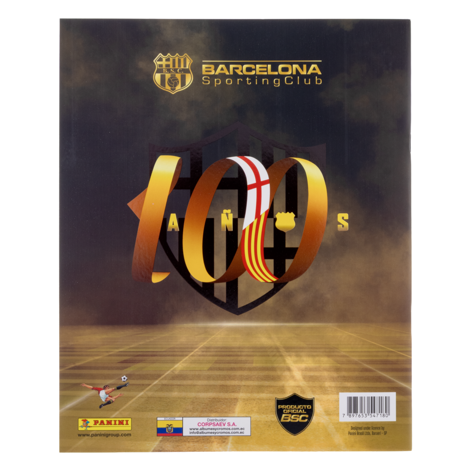 Álbum Tapa Blanda Colección Barcelona Sporting Club 100 Años PANINI 56 Páginas