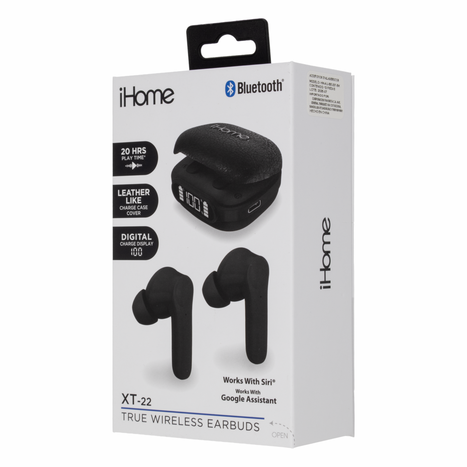 Audífonos Earbuds XT-22 Negro IHOME Inalámbrico