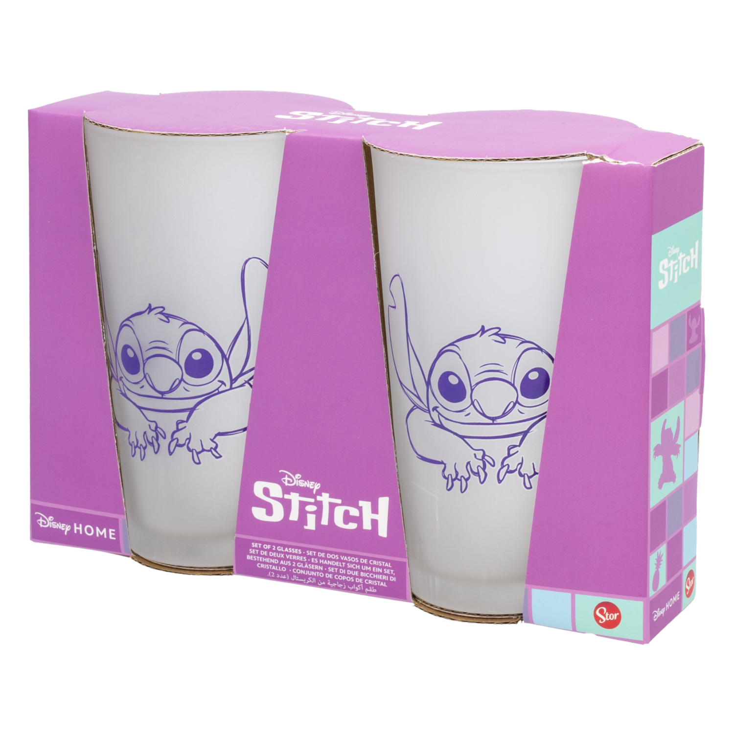 Set Vasos De Vidrio Adulto Stitch DISNEY 2 Piezas