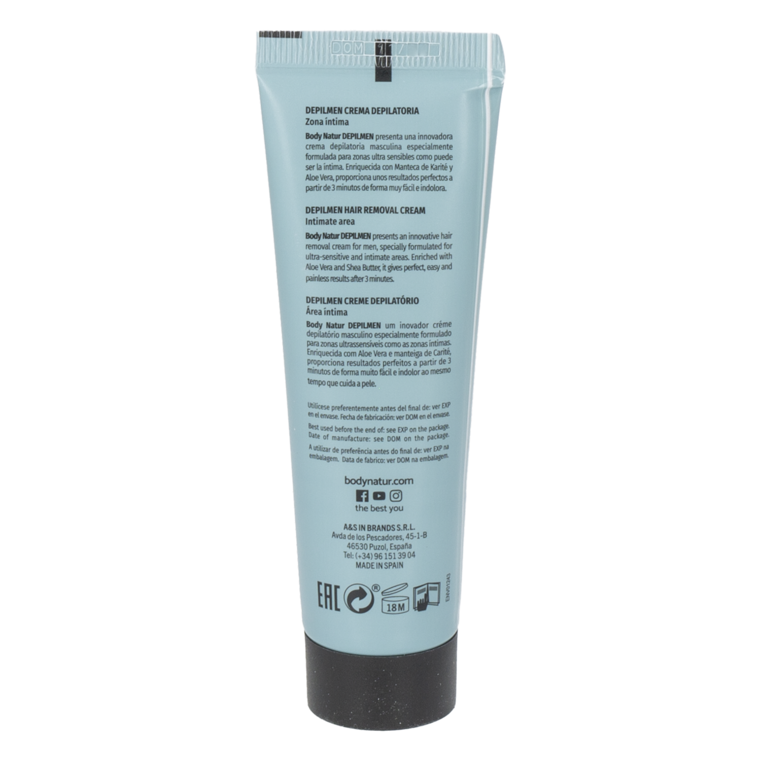 Crema Depilatoria Para Caballero Depilmen BODY NATUR 50 Ml