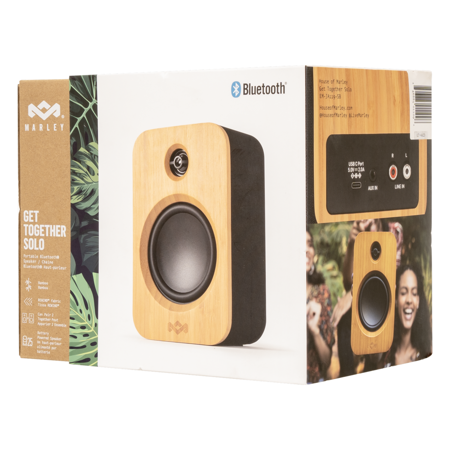 Parlante Get Together Solo Em-Ja119-Sb HOUSE OF MARLEY Bluetooth