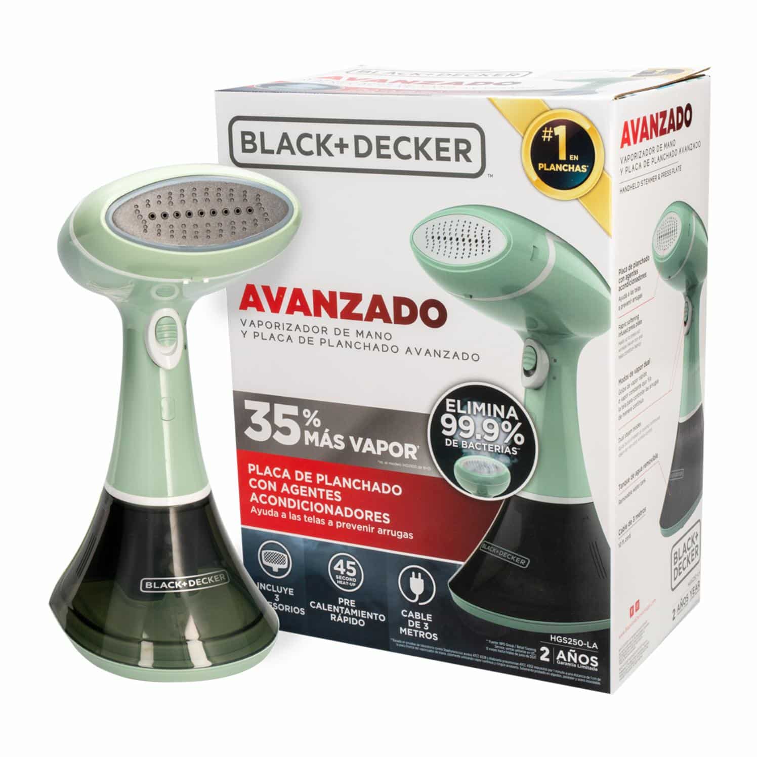 Vaporizador De Mano Y Placa De Planchado Avanzado BLACK & DECKER HGS250-LA