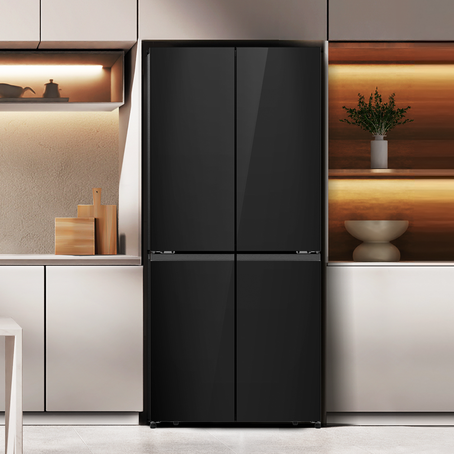 Refrigeradora Side By Side Black Glass HISENSE 568 Litros