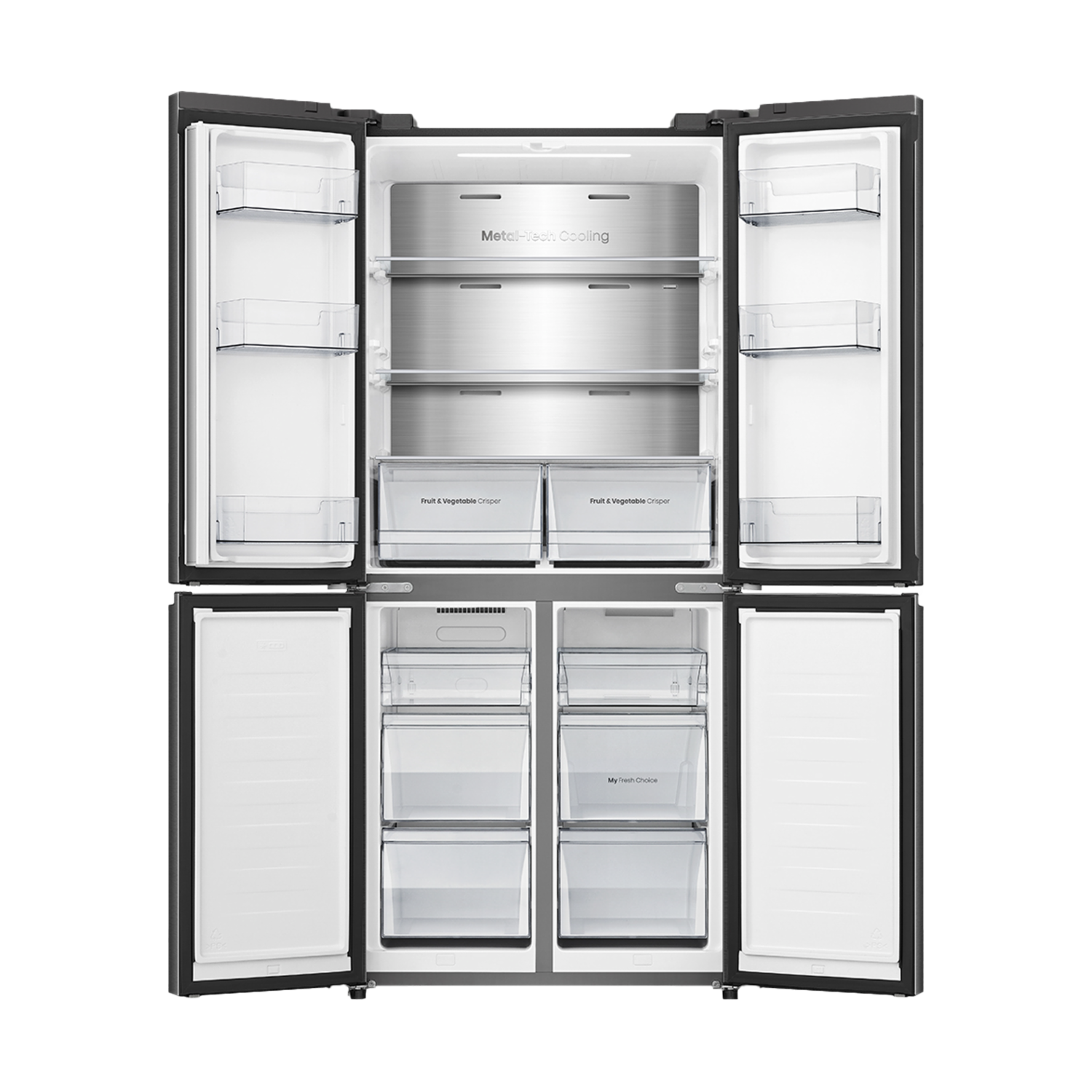 Refrigeradora Side By Side Black Glass HISENSE 568 Litros