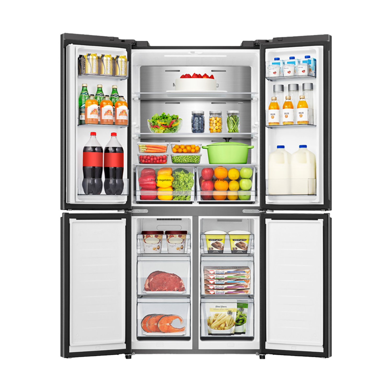 Refrigeradora Side By Side Black Glass HISENSE 568 Litros