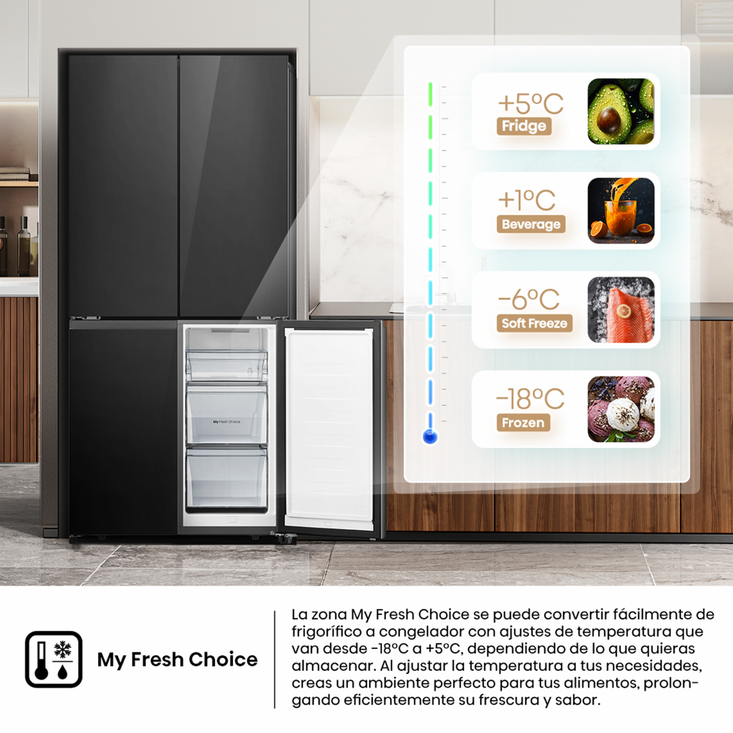 Refrigeradora Side By Side Black Glass HISENSE 568 Litros