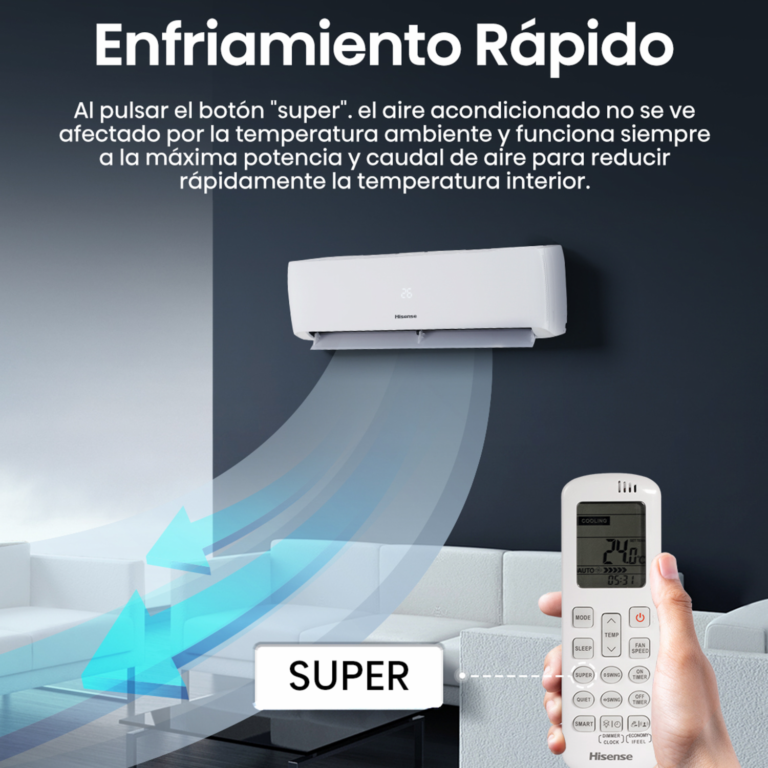 Aire Acondicionado De Pared HISENSE 18000 BTU