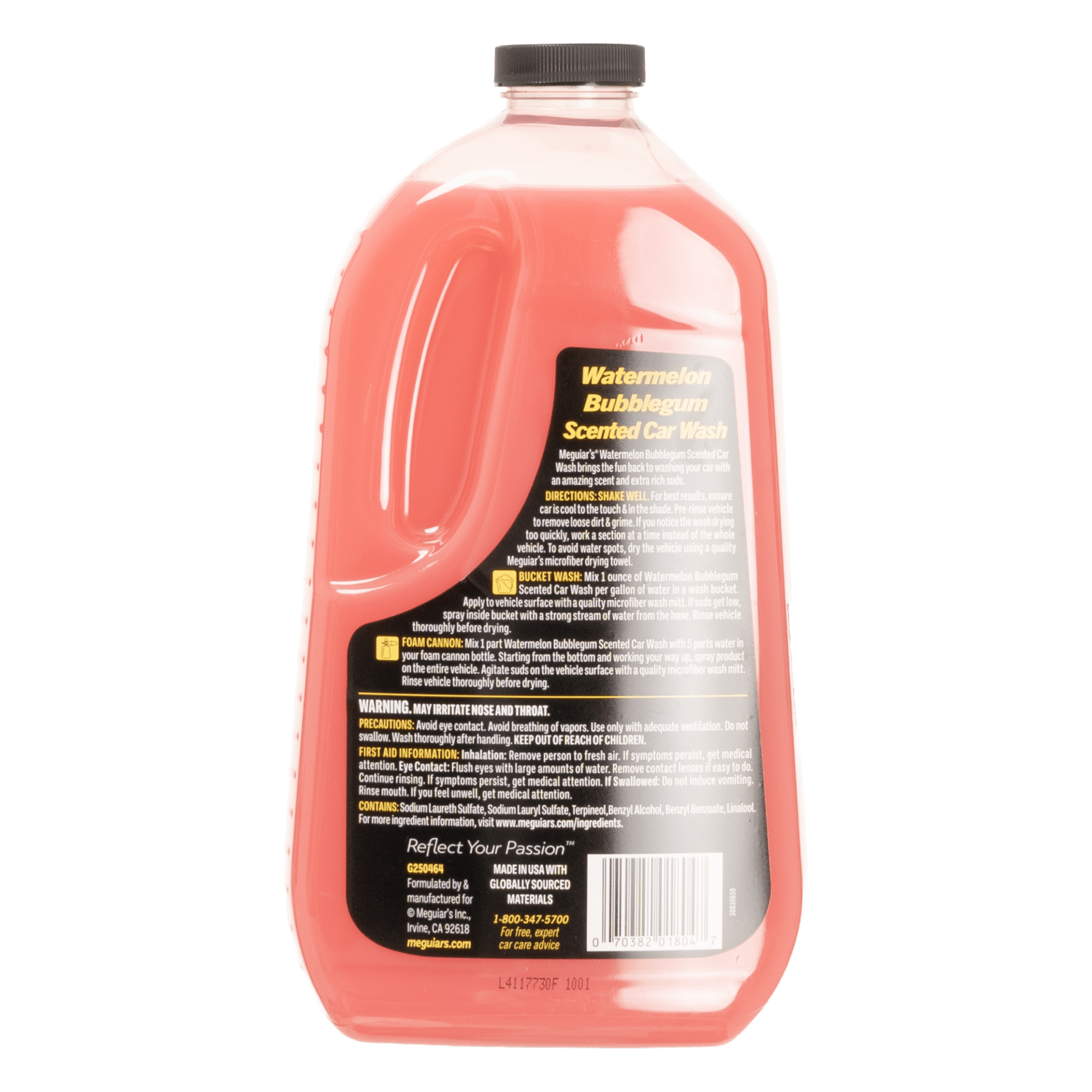 Shampoo Automotriz Watermelon Bubblegum MEGUIAR’S Alto 23Cm /Ancho 13 Cm
