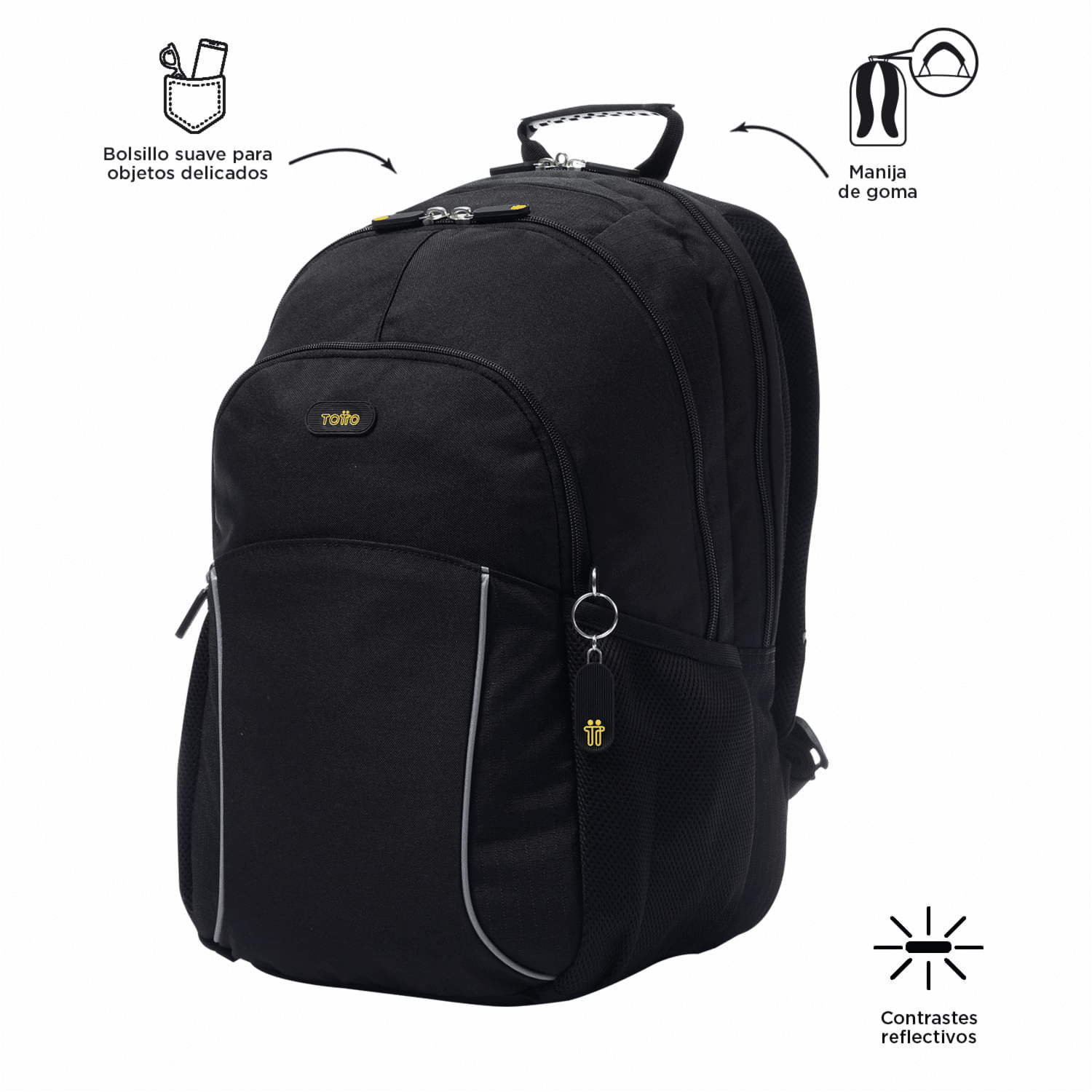 Mochila Pc Unisex Cambri 2.0 TOTTO Negro