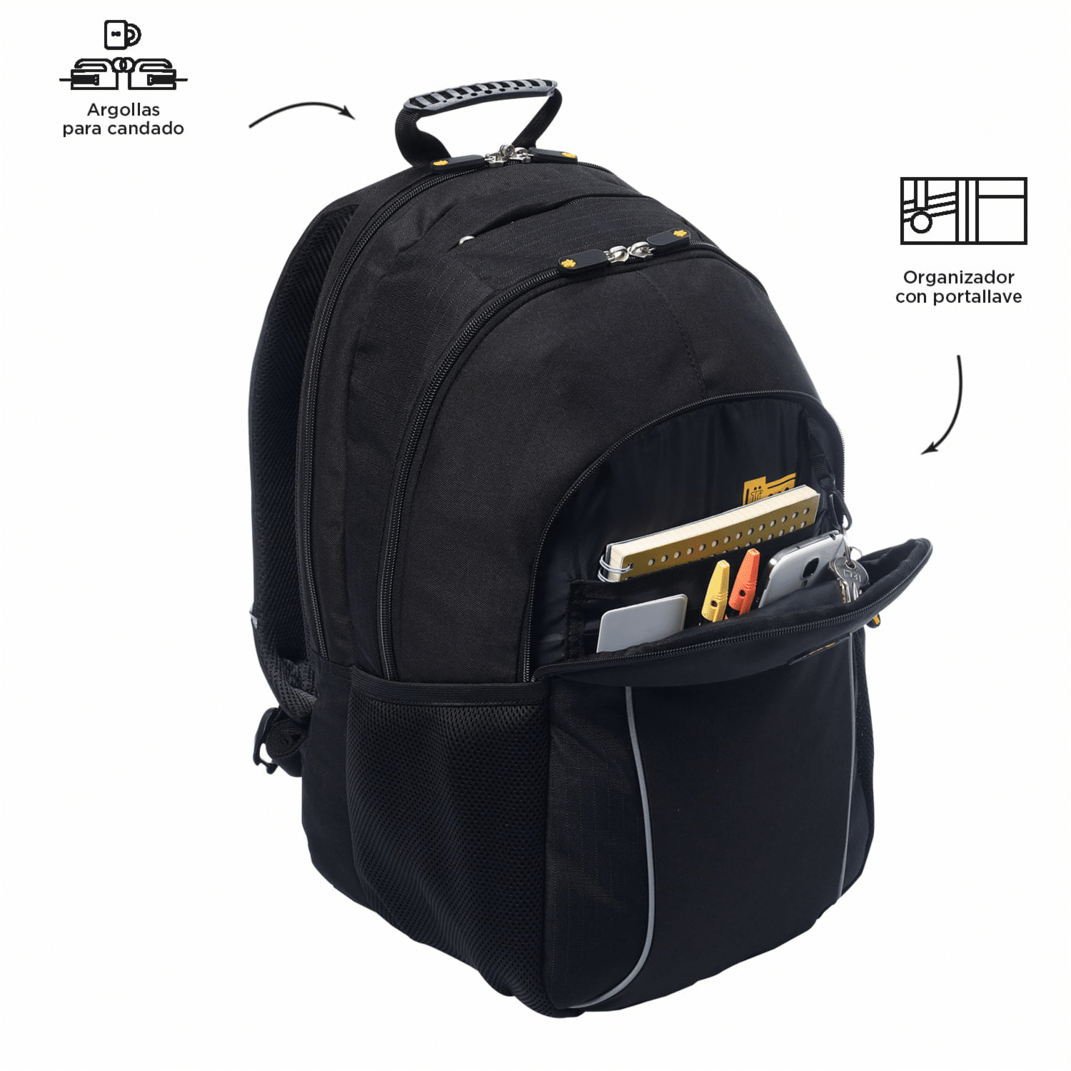 Mochila Pc Unisex Cambri 2.0 TOTTO Negro