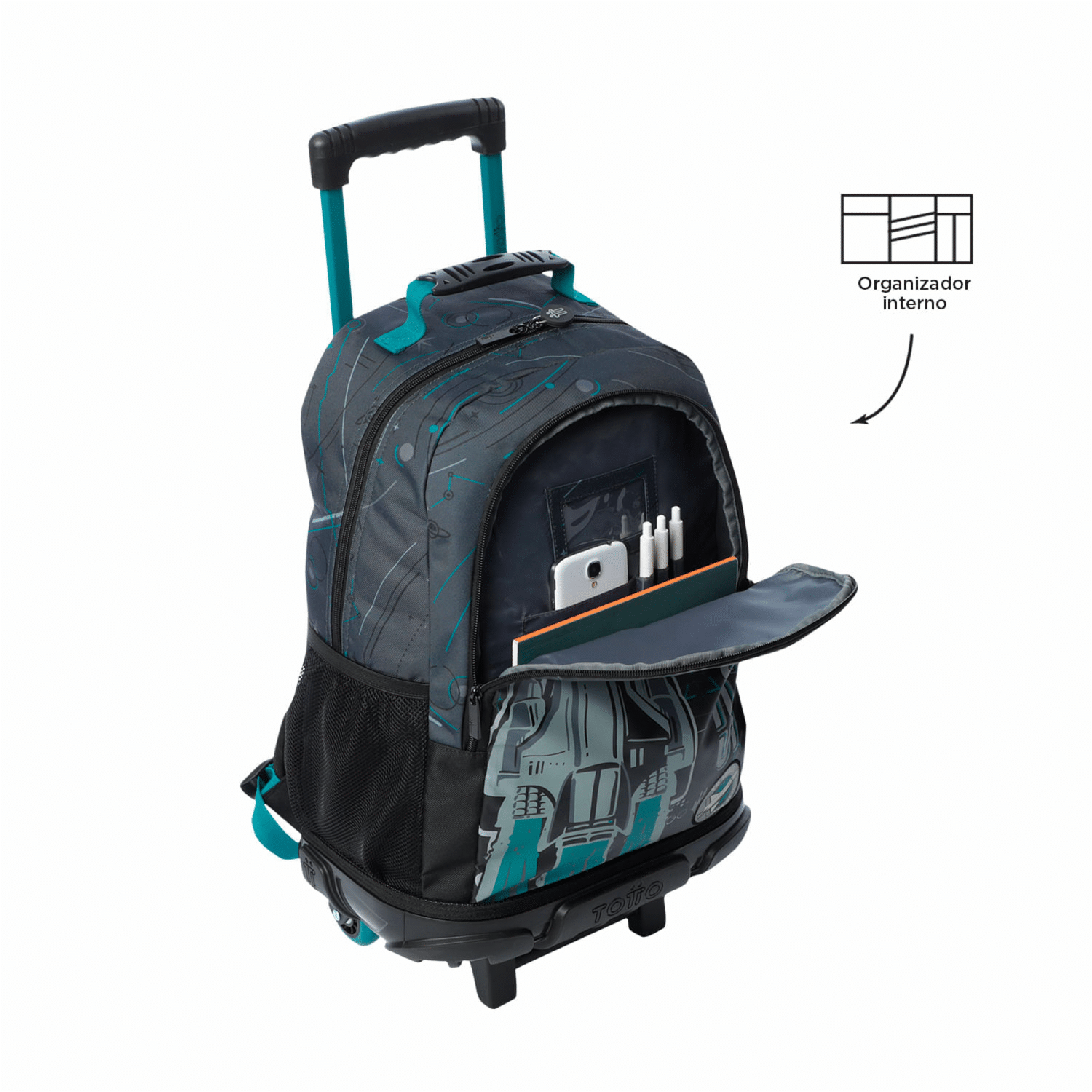 Mochila Ruedas Infantil Niño Apolo TOTTO Estampado
