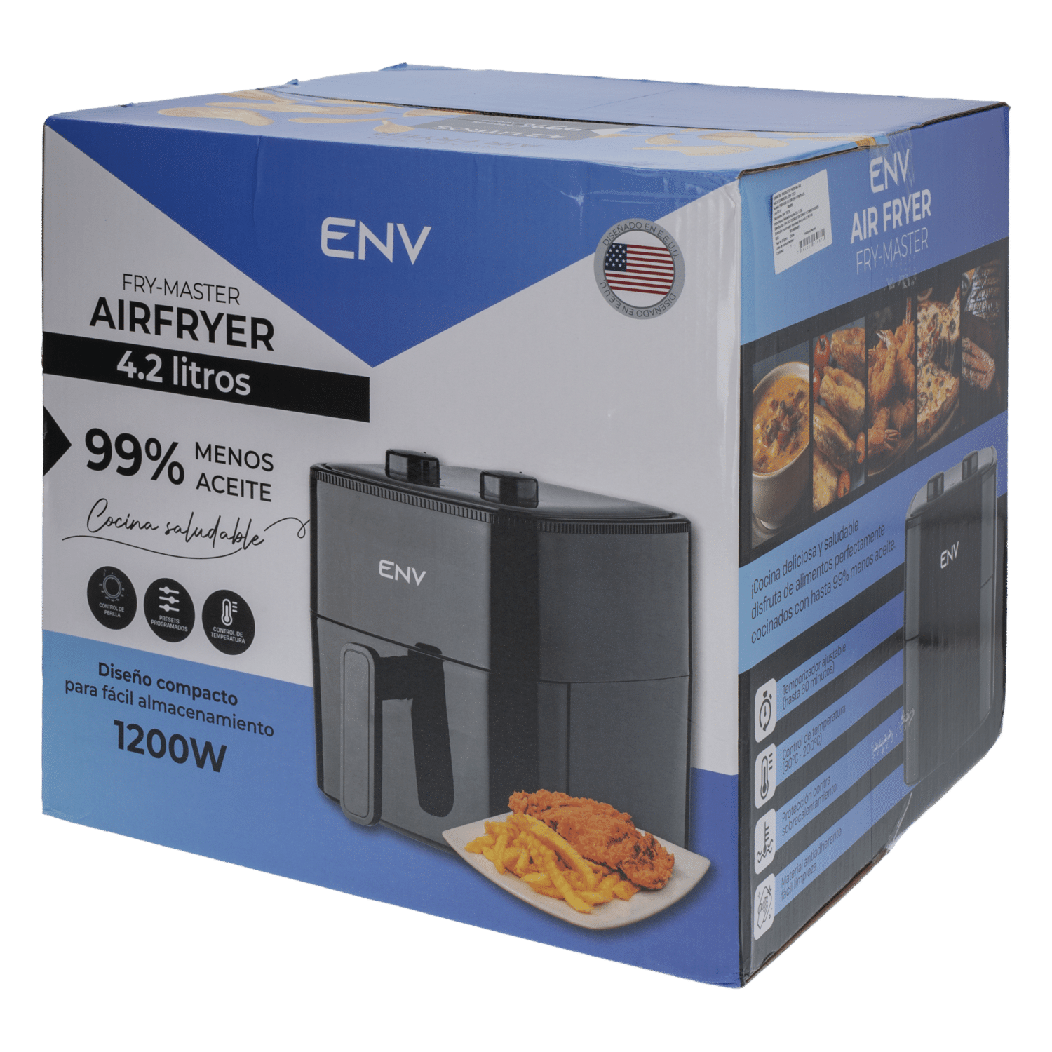Air Fryer De 1200 Watts ENV 4.2 Litros