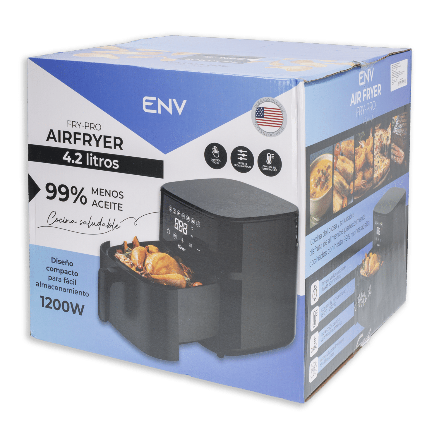 Air Fryer Digital De 1200 Watts ENV 4.2 Litros