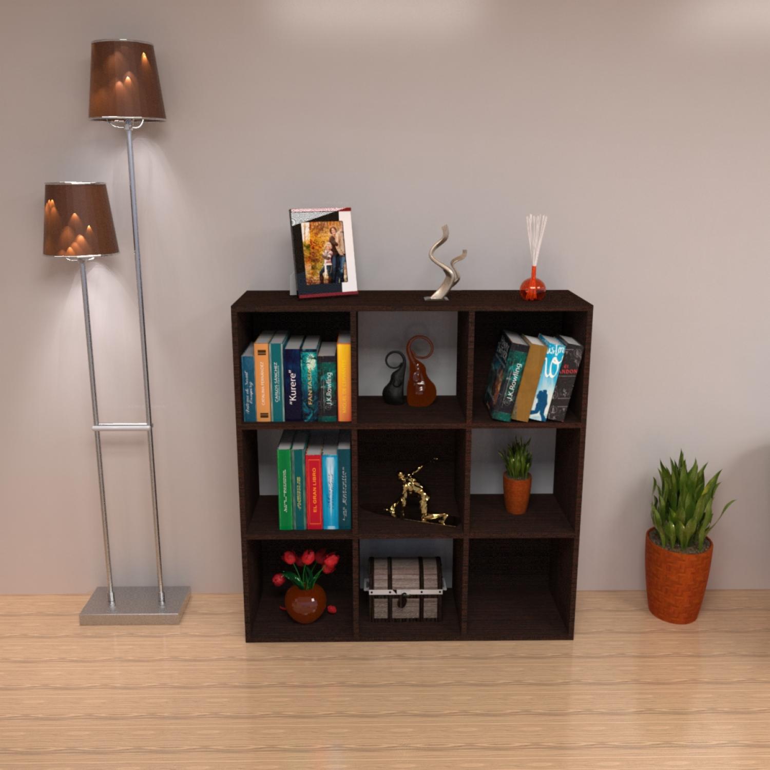 Biblioteca 9 Cubos Wengue MUEBLE FÁCIL
