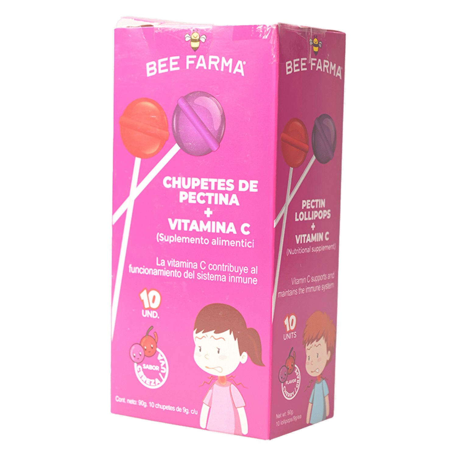 Vitamina C Y Pectina En Chupetes BEE FARMA 90 G