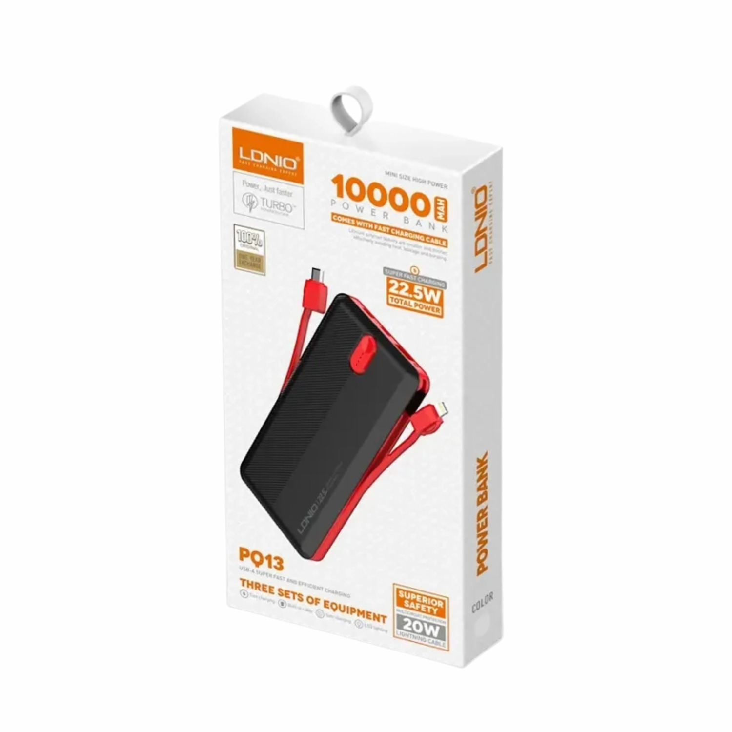 Power Bank Modelo PQ13 PD + QC3.0 + SCP Carga Rápida LDNIO 10000 Mah