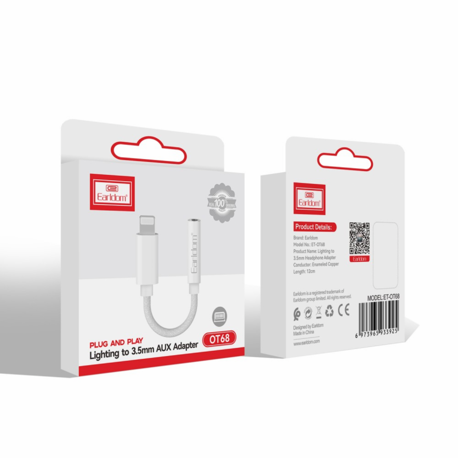 Adaptador Para Lightning Usb Tipo C Modelo Et-Ot68 EARLDOM 3,5 Mm